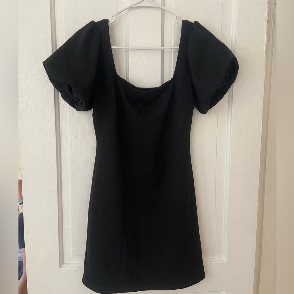 Black puff sleeve forever 21 mini dress